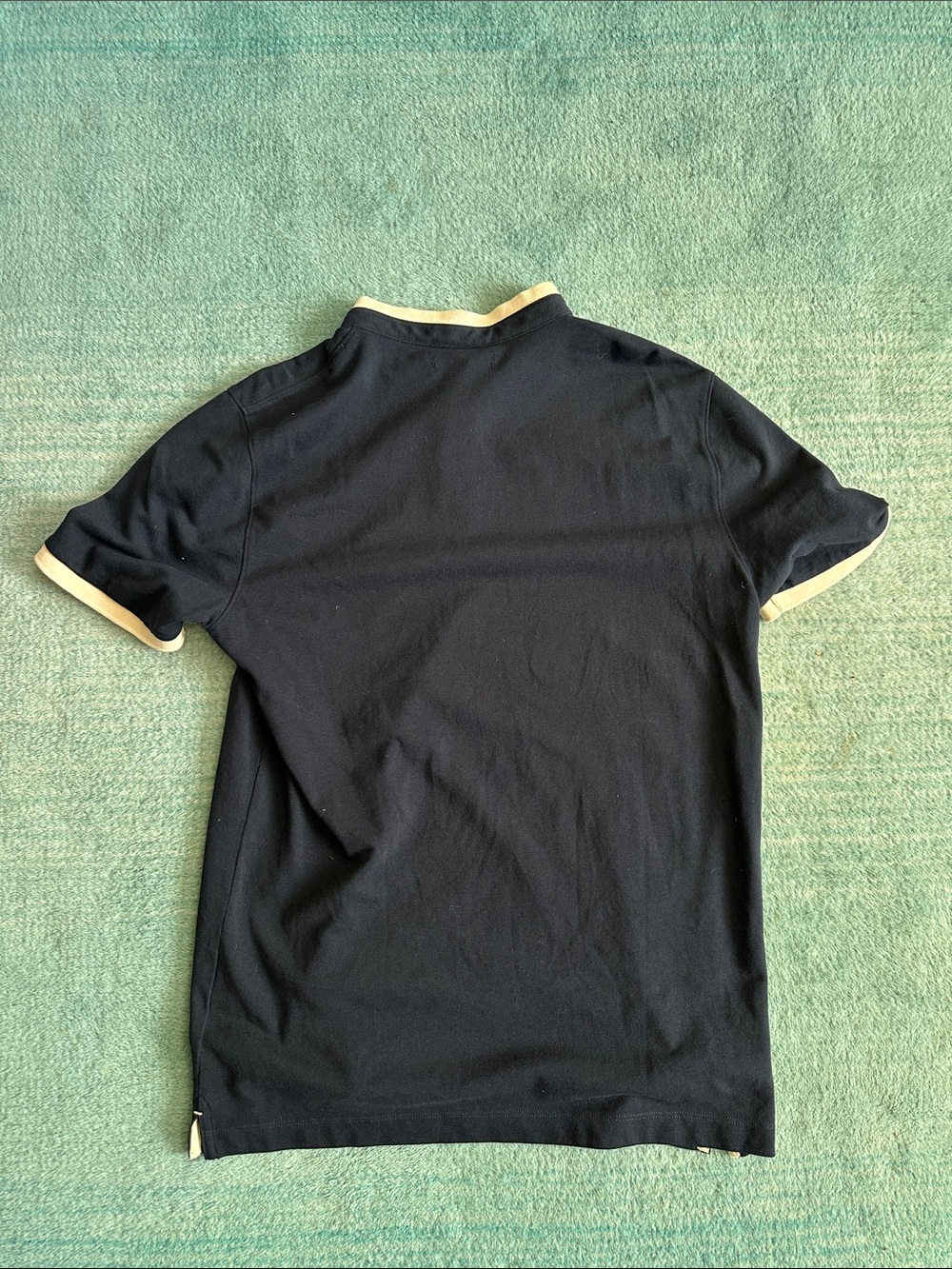 Banana Republic Navy Polo with Cream Trim. Core Temp Med - Picture 3 of 3